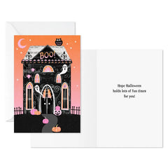 Haunted House and Ghosts Halloween Cards, Pack of 6