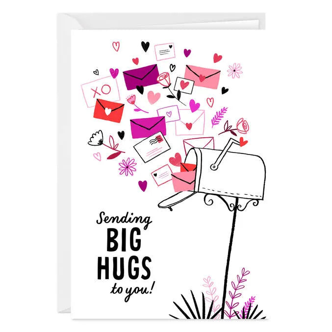 Sending Big Hugs Custom Valentine's Day Card