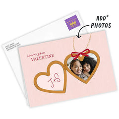 Always in My Heart Locket Custom Valentine's Day Card