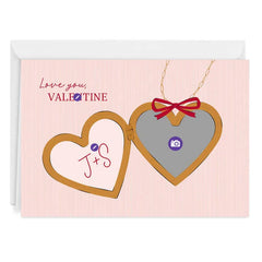 Always in My Heart Locket Custom Valentine's Day Card
