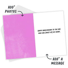 Heart Pie Chart Funny Custom Anniversary Card