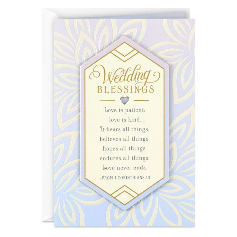 Love Is Patient Religious Wedding Card