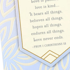 Love Is Patient Religious Wedding Card