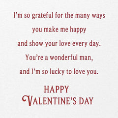 So Lucky to Love You Valentine's Day Card for Husband