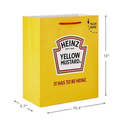13" Heinz™ Ketchup and Mustard 2-Pack Large Gift Bag Bundle