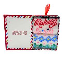 Merry Everything Christmas Crew Socks Gift Set in Greeting Card Box, 2 pair