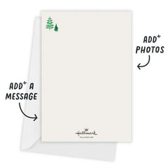 Vintage Holiday Scenes Flat Christmas Photo Card