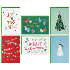Whimsical Holidays Assorted Boxed Christmas Cards, Pack of 72