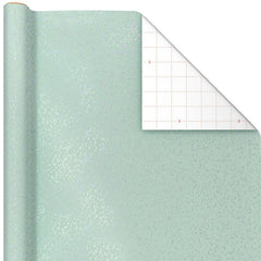 Sparkly Confetti on Mint Wrapping Paper, 17.5 sq. ft.