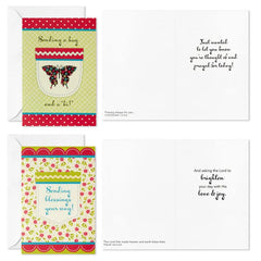 Stitched Pockets Religious Boxed Thinking of You Cards Assortment, Pack of 12