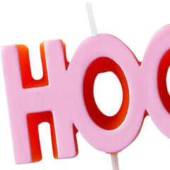 "Hooray" Pink Candle