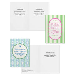 Faith Hope Love Assorted Religious Church Occasions Cards, Box of 12