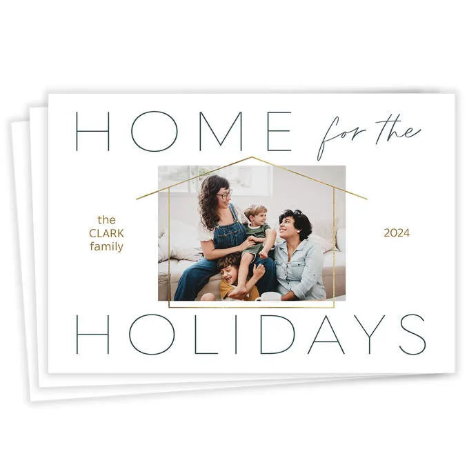Home for the Holidays Flat Holiday Photo Card