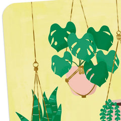 Houseplants in Hanging Baskets Blank Card