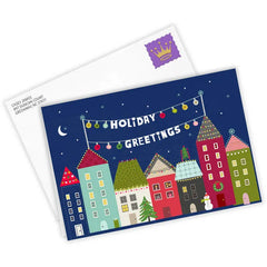 Holiday Village Custom Christmas Card