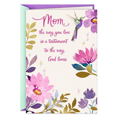 Your Love Is a Testament to God's Love Birthday Card for Mom