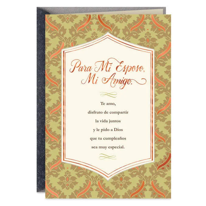 Husband and Friend Spanish-Language Religious Birthday Card