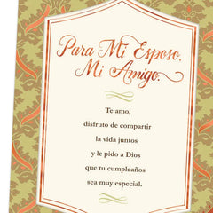 Husband and Friend Spanish-Language Religious Birthday Card