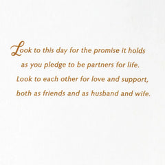 As You Pledge to Be Husband and Wife Wedding Card