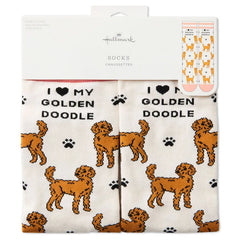 I Love My Goldendoodle Crew Socks