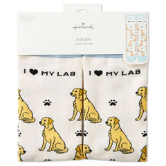I Love My Yellow Lab Crew Socks