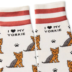 I Love My Yorkie Crew Socks