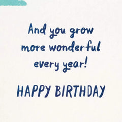 More Wonderful Every Year Birthday Card for Godson