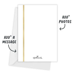 Golden Monogram Flat Wedding Invitation