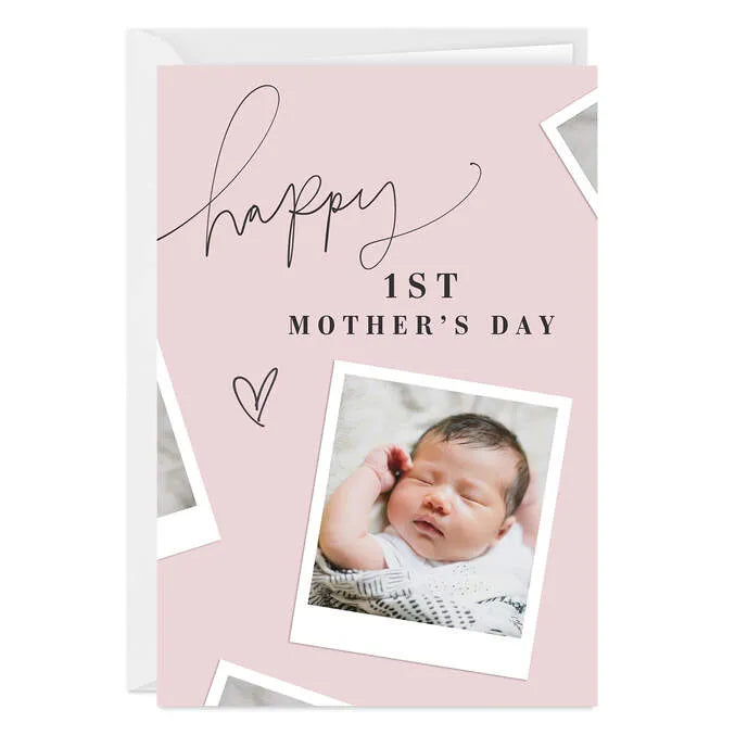 Instant Photo on Pink Happy Custom Card
