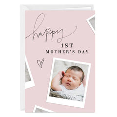 Instant Photo on Pink Happy Custom Card