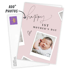 Instant Photo on Pink Happy Custom Card