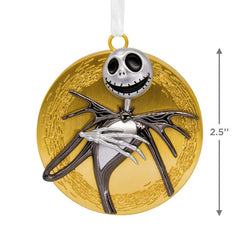 Disney Tim Burton's The Nightmare Before Christmas Jack Skellington on Moon Metal Hallmark Ornament