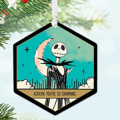 Disney Tim Burton's The Nightmare Before Christmas Metal Personalized Ornament, Custom Text