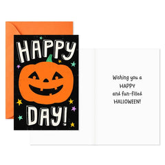 Happy Pumpkin Day Halloween Cards, Pack of 6