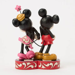 Jim Shore Disney Mickey and Minnie on Heart Figurine, 6.2"