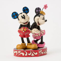 Jim Shore Disney Mickey and Minnie on Heart Figurine, 6.2"