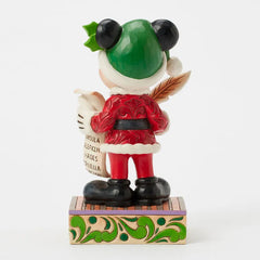Jim Shore Disney Santa Mickey Checks His List Figurine, 7.75"