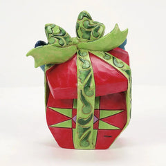 Jim Shore Disney Stitch Breaking Out of Present Figurine, 5"