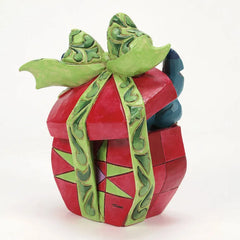 Jim Shore Disney Stitch Breaking Out of Present Figurine, 5"