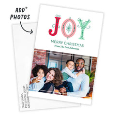 Retro Joy Flat Christmas Photo Card