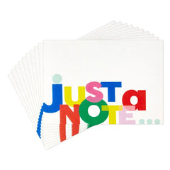 Just a Note Colorful Lettering Blank Notes, Pack of 10