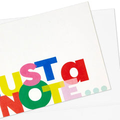 Just a Note Colorful Lettering Blank Notes, Pack of 10