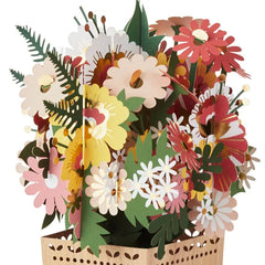 Jumbo Flower Bouquet in Vase 3D Pop-Up Blank Card