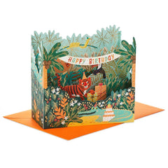 Go Wild Jungle Animals 3D Pop-Up Birthday Card for Kids