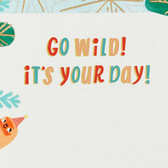Go Wild Jungle Animals 3D Pop-Up Birthday Card for Kids