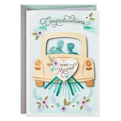 Life Is a Beautiful Adventure Wedding Card With Magnetic Photo Frame