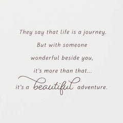 Life Is a Beautiful Adventure Wedding Card With Magnetic Photo Frame