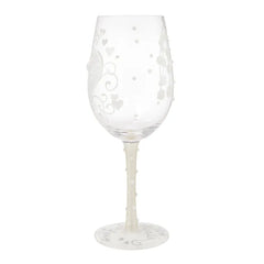 Lolita Two Hearts One Love Handpainted Wine Glass, 15 oz.