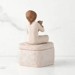 Willow Tree Kindness Girl With Cat Figurine Keepsake Box