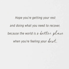 Take It Easy Get Well Card